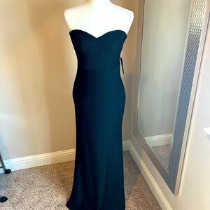 Lulus sweetheart sparkling black maxi dress